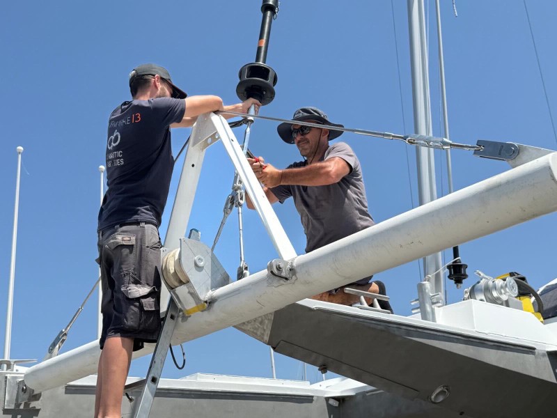fabrication d un gréement dormant sur mesure pour un catamaran META.
